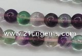 CFL903 15.5 inches 7mm round rainbow fluorite gemstone beads