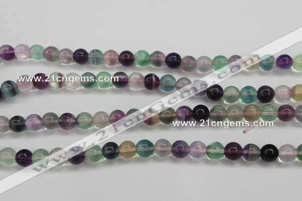 CFL904 15.5 inches 8mm round rainbow fluorite gemstone beads