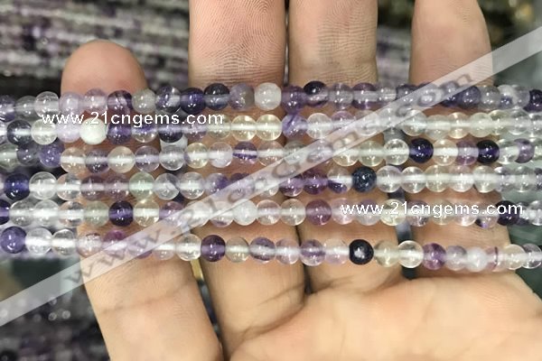 CFL910 15.5 inches 4mm round purple fluorite beads wholesale