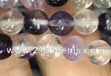 CFL911 15.5 inches 6mm round purple fluorite beads wholesale