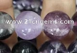 CFL914 15.5 inches 12mm round purple fluorite beads wholesale