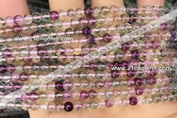 CFL917 15.5 inches 4mm round fluorite gemstone beads