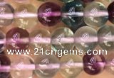 CFL918 15.5 inches 4mm round fluorite gemstone beads