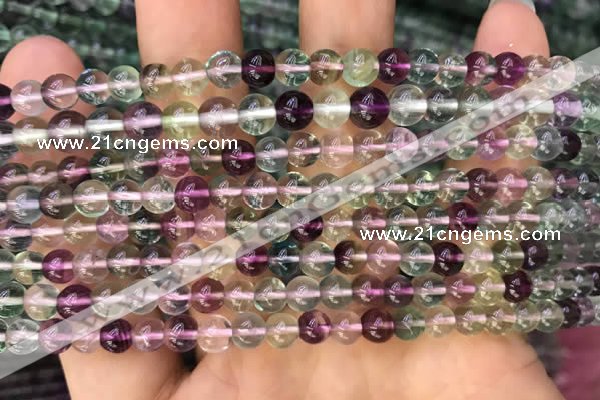 CFL918 15.5 inches 4mm round fluorite gemstone beads