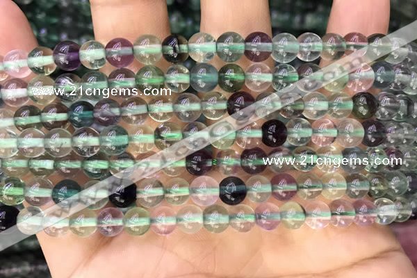 CFL919 15.5 inches 6mm round fluorite gemstone beads