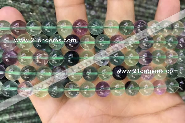 CFL920 15.5 inches 8mm round fluorite gemstone beads