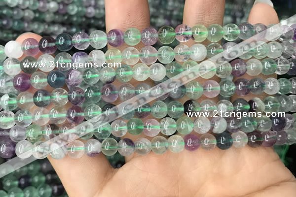CFL924 15.5 inches 6mm round fluorite beads wholesale