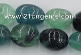 CFL954 15.5 inches 18*22mm nuggets natural fluorite beads wholesale