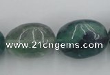 CFL955 15.5 inches 20*26mm nuggets natural fluorite beads wholesale