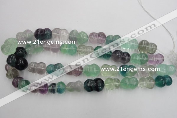 CFL958 15.5 inches 16*22mm peanut-shaped natural fluorite beads