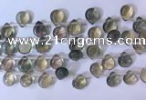 CFL962 Top drilled 9*12mm flat teardrop natural fluorite beads