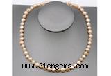 CFN24 8mm - 9mm baroque pink freshwater pearl necklace, 16 - 54 inches