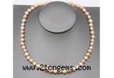 CFN24 8mm - 9mm baroque pink freshwater pearl necklace, 16 - 54 inches