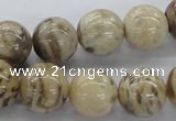 CFS05 15.5 inches 16mm round natural feldspar gemstone beads