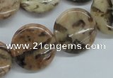 CFS08 15.5 inches 25mm flat round natural feldspar gemstone beads