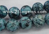 CFS105 15.5 inches 14mm round blue feldspar gemstone beads