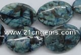 CFS113 15.5 inches 18*25mm oval blue feldspar gemstone beads