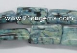 CFS116 15.5 inches 18*25mm rectangle blue feldspar gemstone beads