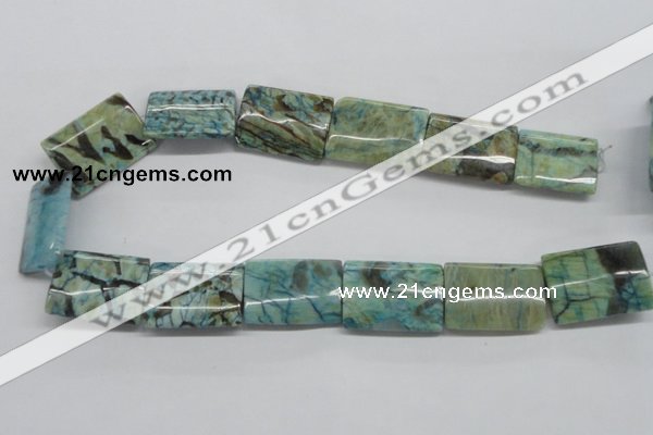 CFS117 15.5 inches 20*30mm rectangle blue feldspar gemstone beads