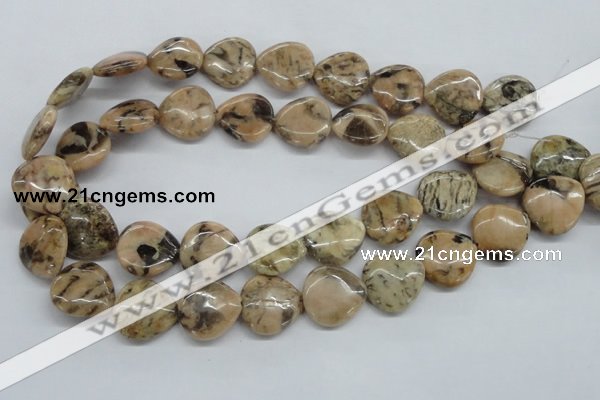 CFS12 15.5 inches 20*20mm heart natural feldspar gemstone beads