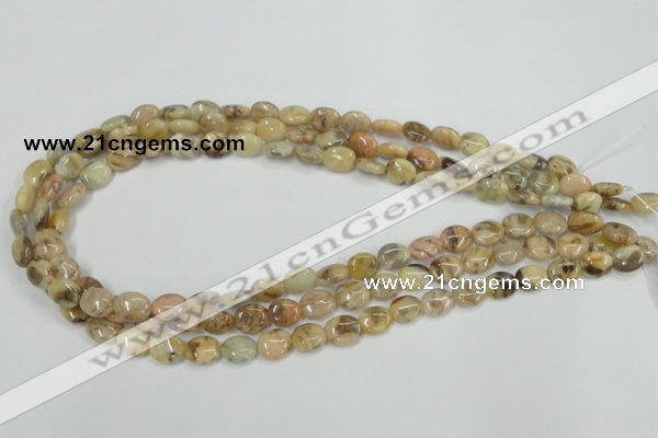 CFS201 15.5 inches 8*10mm oval natural feldspar gemstone beads