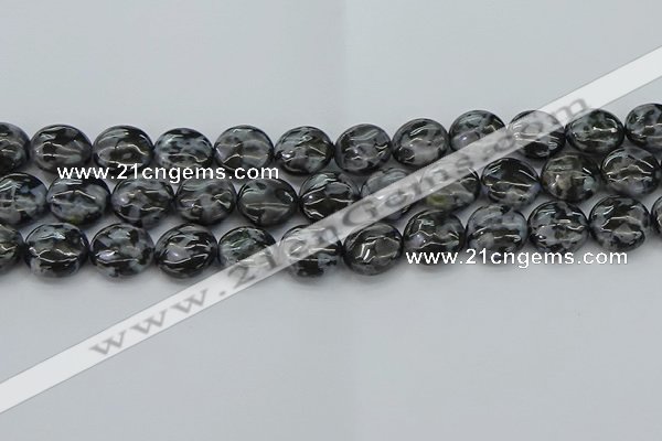 CFS313 15.5 inches 15mm flat round feldspar gemstone beads