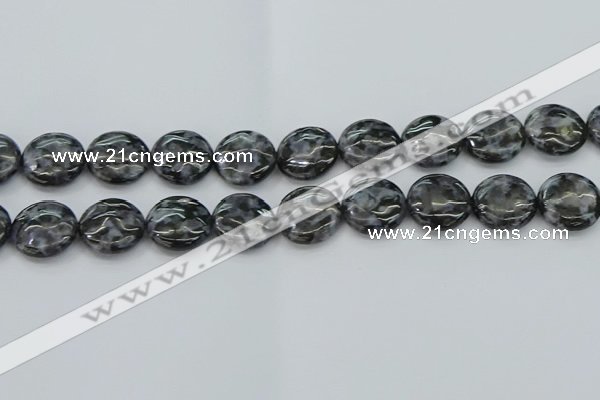 CFS314 15.5 inches 18mm flat round feldspar gemstone beads