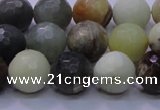 CFW05 15.5 inches 12mm faceted round flower jade beads wholesale