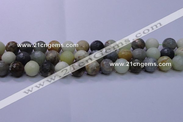 CFW07 15.5 inches 16mm faceted round flower jade beads wholesale