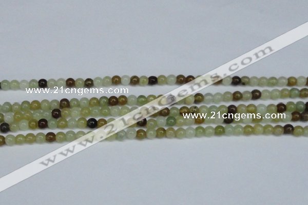 CFW101 15.5 inches 6mm round flower jade gemstone beads