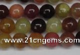 CFW102 15.5 inches 8mm round flower jade gemstone beads