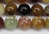 CFW104 15.5 inches 12mm round flower jade gemstone beads