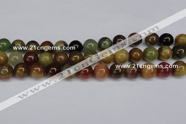 CFW105 15.5 inches 14mm round flower jade gemstone beads