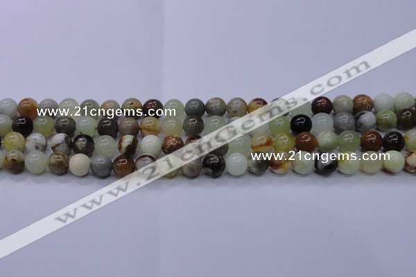 CFW11 15.5 inches 6mm round flower jade beads wholesale