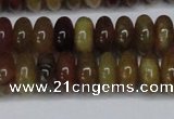 CFW110 15.5 inches 6*12mm rondelle flower jade gemstone beads