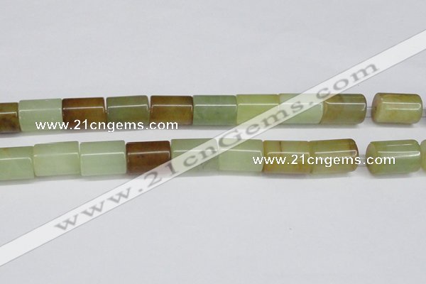 CFW119 15.5 inches 15*20mm tube flower jade gemstone beads