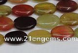 CFW128 15.5 inches 13*18mm flat oval flower jade gemstone beads