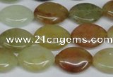 CFW136 15.5 inches 13*18mm marquise flower jade gemstone beads