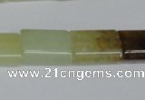 CFW143 15.5 inches 13*18mm flat tube flower jade gemstone beads