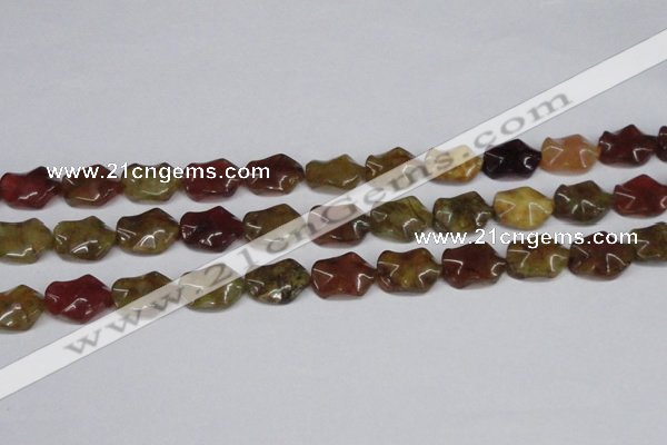 CFW165 15.5 inches 15*20mm wavy flower jade gemstone beads