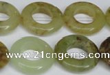 CFW168 15.5 inches 22mm donut flower jade gemstone beads