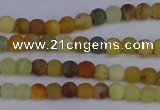 CFW200 15.5 inches 4mm round matte flower jade beads wholesale