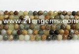 CFW219 15.5 inches 8mm faceted round flower jade beads