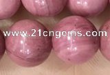 CFW54 15.5 inches 12mm round natural pink wooden jasper beads