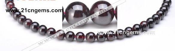 CGA01 8mm round natural garnet gemstone beads Wholesale