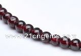 CGA05 15.5 inch 5mm round natural garnet gemstone bead Wholesale