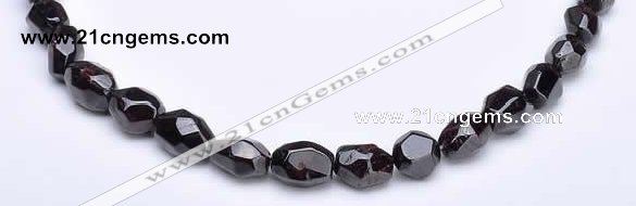 CGA06 10*13mm freeform natural garnet gemstone beads Wholesale