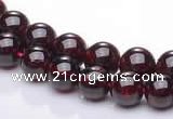 CGA07 multi sizes round natural garnet gemstone beads Wholesale