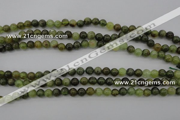 CGA131 15.5 inches 6mm round natural green garnet beads wholesale