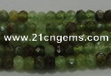 CGA145 15.5 inches 2.5*4mm faceted rondelle natural green garnet beads